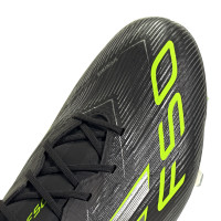 adidas F50 Elite Gazon Naturel Chaussures de Foot (FG) Noir Argenté Néon Jaune