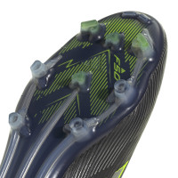 adidas F50 Elite Gazon Naturel Chaussures de Foot (FG) Noir Argenté Néon Jaune