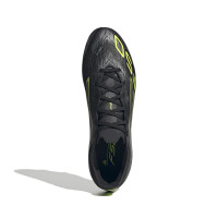 adidas F50 Pro Gras Voetbalschoenen (FG) Zwart Zilver Neongeel