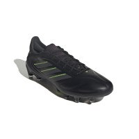 adidas Copa Pure III Elite Gras Voetbalschoenen (FG) Zwart Donkergrijs Groen