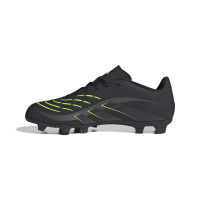 adidas Predator Club Gazon Naturel Gazon Artificiel Chaussures de Foot (MG) Noir Gris Foncé Néon Jaune