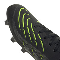 adidas Predator Club Gras / Kunstgras Voetbalschoenen (MG) Zwart Donkergrijs Neongeel