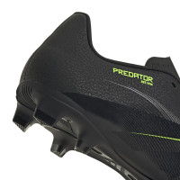 adidas Predator Club Gazon Naturel Gazon Artificiel Chaussures de Foot (MG) Noir Gris Foncé Néon Jaune