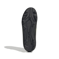adidas F50 Club Gazon Naturel Gazon Artificiel Chaussures de Foot (MG) Enfants Noir Argenté Néon Jaune