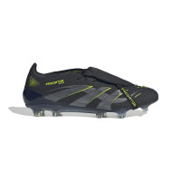 adidas Predator Elite FT Gazon Naturel Chaussures de Foot (FG) Noir Gris Foncé Jaune Néon