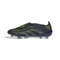 adidas Predator Elite FT Gazon Naturel Chaussures de Foot (FG) Noir Gris Foncé Jaune Néon
