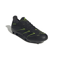 adidas Predator League Gras / Kunstgras Voetbalschoenen (MG) Zwart Donkergrijs Neongeel