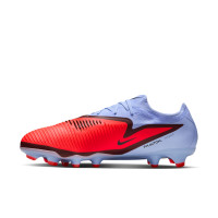 Nike Phantom 6 Low Pro Gazon Naturel Chaussures de Foot (FG) Bleu Clair Rouge Vif Noir