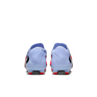 Nike Phantom 6 Low Pro Gazon Naturel Chaussures de Foot (FG) Bleu Clair Rouge Vif Noir