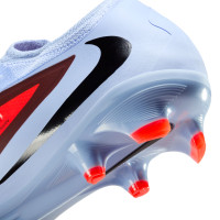 Nike Phantom 6 Low Pro Gazon Naturel Chaussures de Foot (FG) Bleu Clair Rouge Vif Noir