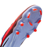 Nike Phantom 6 Low Pro Gazon Naturel Chaussures de Foot (FG) Bleu Clair Rouge Vif Noir