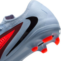 Nike Phantom 6 Low Pro Gazon Naturel Artificiel Chaussures de Foot (MG) Enfants Bleu Clair Rouge Vif Noir