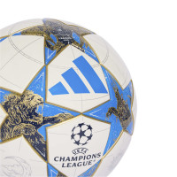adidas UEFA Champions League League J350 Ballon de Foot Taille 5 2025-2026 Blanc Bleu Doré