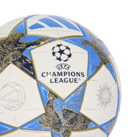 adidas UEFA Champions League League J350 Ballon de Foot Taille 5 2025-2026 Blanc Bleu Doré