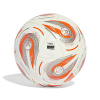 adidas Women's EURO25 Pro Final Ballon de Foot Taille 5 Blanc Argenté Orange
