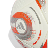 adidas Women's EURO25 Pro Final Ballon de Foot Taille 5 Blanc Argenté Orange