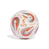 adidas Women's EURO25 Final Mini Ballon de Foot Taille 1 Blanc Argenté Orange