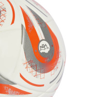 adidas Women's EURO25 Final Mini Ballon de Foot Taille 1 Blanc Argenté Orange