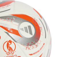 adidas Women's EURO25 Final Mini Ballon de Foot Taille 1 Blanc Argenté Orange