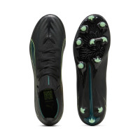 PUMA Ultra 6 Match+ High Gras / Kunstgras Voetbalschoenen (MG) Zwart Donkergroen Lichtgroen