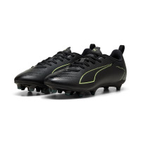 PUMA Ultra 6 Play Gazon Naturel Artificiel Chaussures de Foot (MG) Enfants Noir Vert Foncé Vert Vif