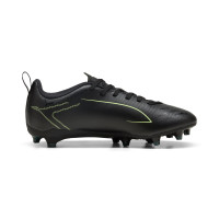 PUMA Ultra 6 Play Gazon Naturel Artificiel Chaussures de Foot (MG) Enfants Noir Vert Foncé Vert Vif