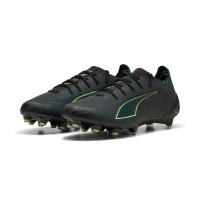 PUMA Ultra 6 Ultimate Gazon Naturel Chaussures de Foot (FG) Noir Vert Foncé Vert Clai