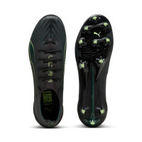 PUMA Ultra 6 Ultimate Gazon Naturel Chaussures de Foot (FG) Noir Vert Foncé Vert Clai