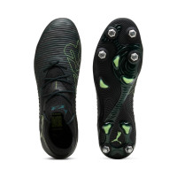 PUMA Future 8 Ultimate Crampons Vissés Chaussures de Foot (SG) Noir Vert Foncé Vert Vif