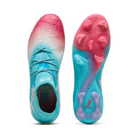 PUMA Future 8 Ultimate Re-Charge Gras Voetbalschoenen (FG) Blauw Roze Wit