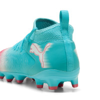 PUMA Future 8 Match Re-Charge Gras / Kunstgras Voetbalschoenen (MG) Kids Blauw Roze Wit