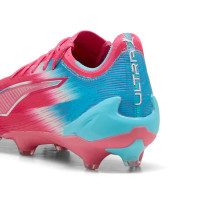 Chaussures de football PUMA Ultra 6 Ultimate Re-Charge Grass (FG) roses, bleues et blanches