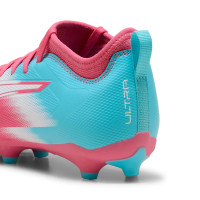 PUMA Ultra 6 Match Re-Charge Gras / Kunstgras Voetbalschoenen (MG) Kids Roze Blauw Wit