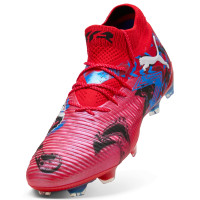 PUMA Future 8 Ultimate Playmakers Gras Voetbalschoenen (FG) Rood Blauw Zwart