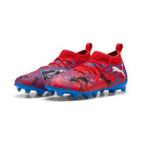 PUMA Future 8 Match Playmakers Gras / Kunstgras Voetbalschoenen (MG) Kids Rood Blauw Zwart