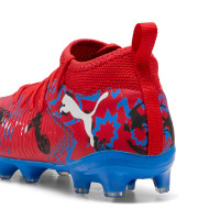 PUMA Future 8 Match Playmakers Gras / Kunstgras Voetbalschoenen (MG) Kids Rood Blauw Zwart