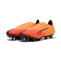PUMA Ultra 6 Ultimate Carbon Gazon Naturel Chaussures de Foot (FG) Orange Noir Argenté