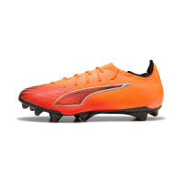 PUMA Ultra 6 Ultimate Carbon Gazon Naturel Chaussures de Foot (FG) Orange Noir Argenté