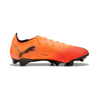 PUMA Ultra 6 Ultimate Carbon Gazon Naturel Chaussures de Foot (FG) Orange Noir Argenté
