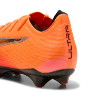 PUMA Ultra 6 Ultimate Carbon Gazon Naturel Chaussures de Foot (FG) Orange Noir Argenté