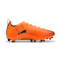 PUMA Ultra 6 Pro Gras / Kunstgras Voetbalschoenen (MG) Kids Oranje Zwart Zilver