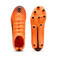 PUMA Ultra 6 Pro Gras / Kunstgras Voetbalschoenen (MG) Kids Oranje Zwart Zilver