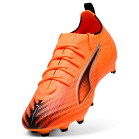 PUMA Ultra 6 Pro Gras / Kunstgras Voetbalschoenen (MG) Kids Oranje Zwart Zilver