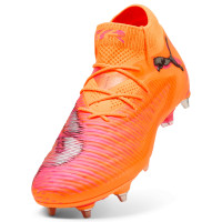 PUMA Future 8 Ultimate IJzeren-Nop Voetbalschoenen (SG) Oranje Roze Zwart