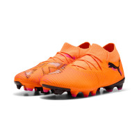 PUMA Future 8 Match Gazon Naturel Artificiel Chaussures de Foot (MG) Orange Rose Noir