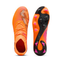 PUMA Future 8 Match Gazon Naturel Artificiel Chaussures de Foot (MG) Orange Rose Noir