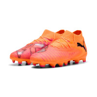 PUMA Future 8 Pro Gras / Kunstgras Voetbalschoenen (MG) Kids Oranje Roze Zwart