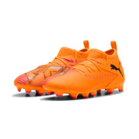 PUMA Future 8 Match Gras / Kunstgras Voetbalschoenen (MG) Kids Oranje Roze Zwart