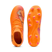 PUMA Future 8 Match Gras / Kunstgras Voetbalschoenen (MG) Kids Oranje Roze Zwart
