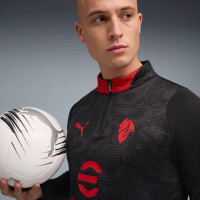 PUMA AC Milan Haut d'Entraînement 1/4 Zip 2025-2026 Noir Rouge